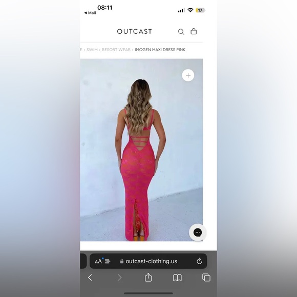 IMOGEN MAXI DRESS PINK - Picture 2 of 3